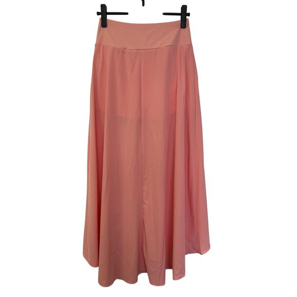 Halara Breezeful High Waisted 2-in-1 Flowy Midi Skirt Skort Sz S NWT Peach Pink - Picture 2 of 7